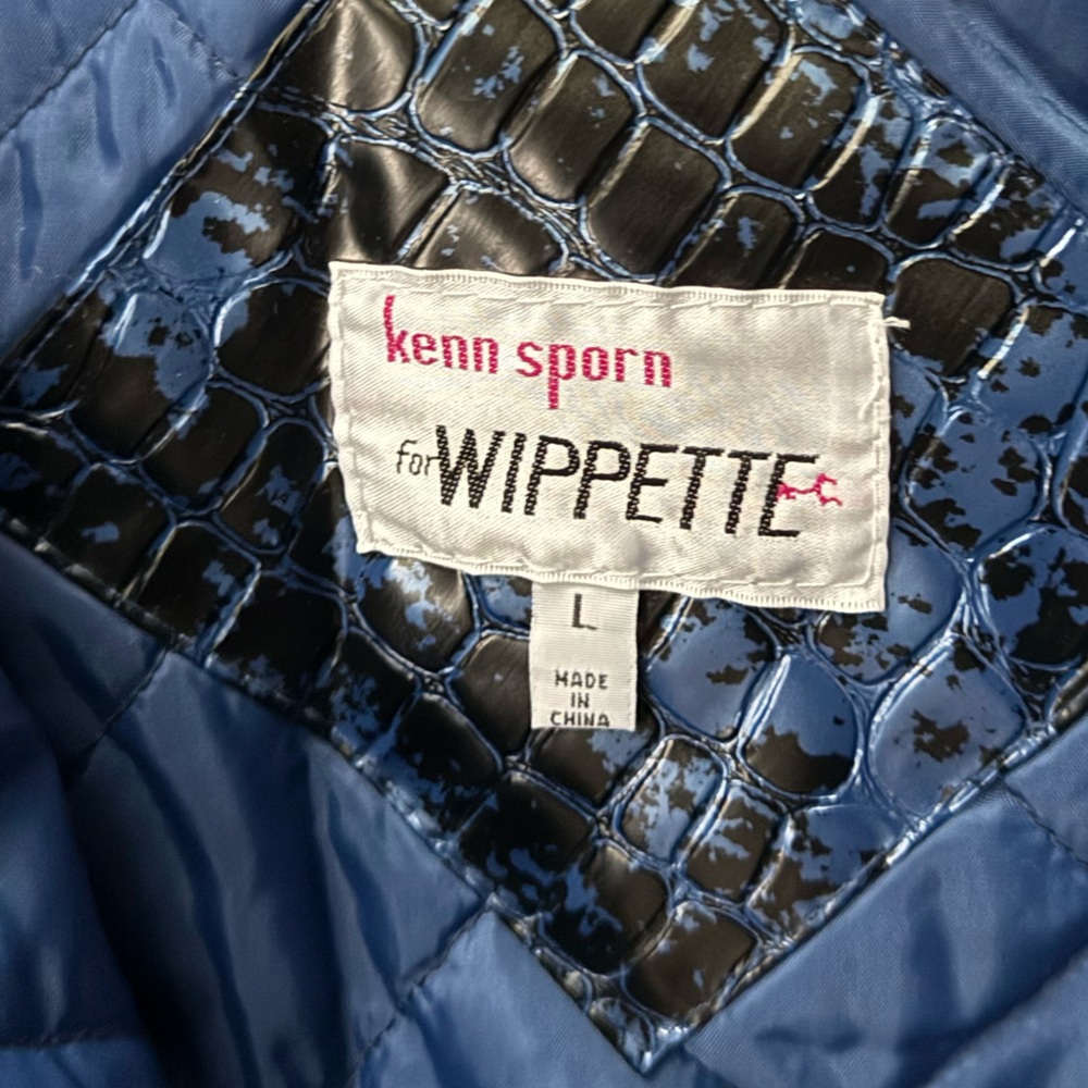 Vintage Kenn Sporn Wippette snakeskin quilted hooded rain coat, size large - Picture 11 of 16